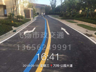 萬科彩色道路劃線